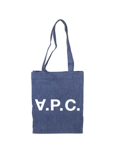 Apc Laure Tote Bag In Blue