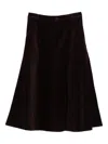 Apc Laurene Corduroy Flared Skirt In Red