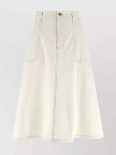 Apc Laurie A-line Skirt With Button Detail