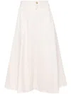 Apc Off-white Laurie Denim Midi Skirt In Aad Ecru