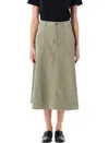 Apc A.p.c. Green Cotton Skirt