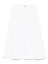 Apc A.p.c. Georgia Denim Midi Skirt Clothing In White