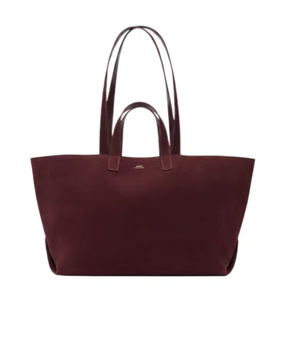 A.p.c. Le Drummer Shopper Bag In Orange