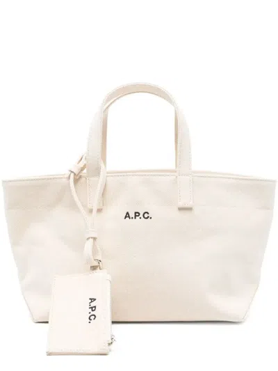 A.p.c. Le Drummer Small Shopper Bag In White