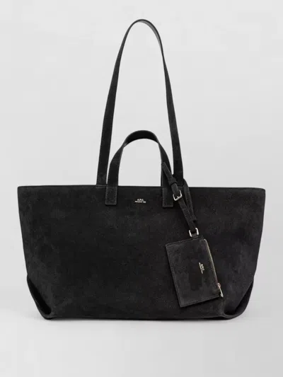 A.p.c. Le Drummer Suede Tote Bag Dual Handles
