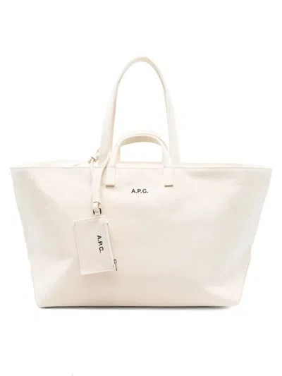 A.p.c. Le Drummer Toile Bag In White