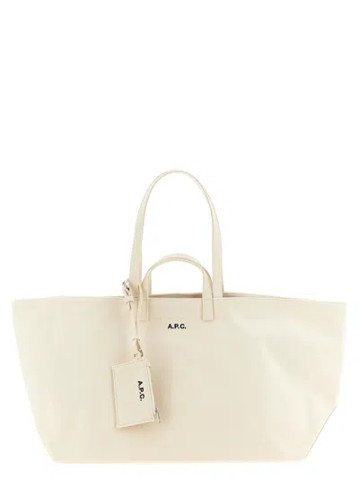 Apc 'le Drummer Toile' Large Shopping Bag In Sand