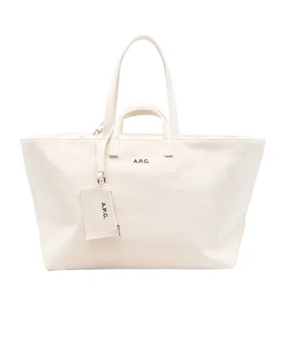 Apc A.p.c. Le Drummer Toile Large Tote Bag In Red