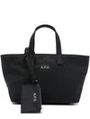 Apc A.p.c. "le Drummer Toile" Small Tote Bag In Black