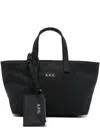 Apc A.p.c. "le Drummer Toile" Small Tote Bag In Black