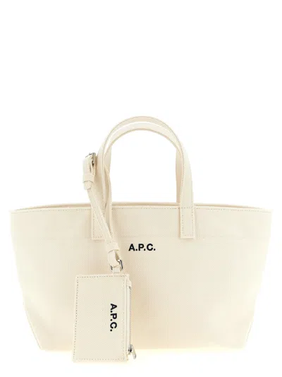 Apc Le Drummer Toile Tote Bag Beige In Neutral