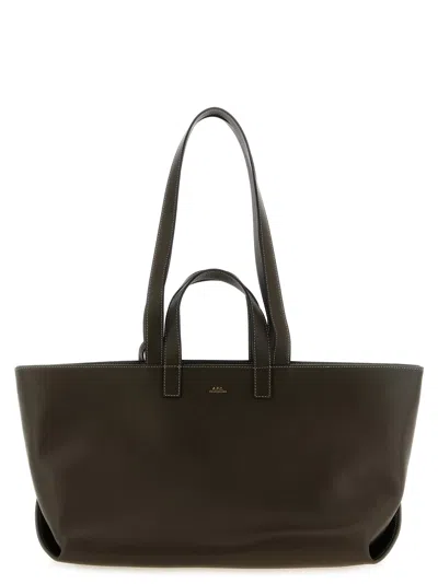 A.p.c. Le Drummer Tote Bag In Brown