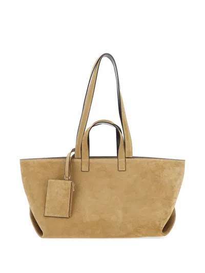 Apc A.p.c. Le Drummer Suede Tote Bag In Brown