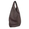 Apc A.p.c. Le Neige Shopper Bag - Leather - Brown In Gray