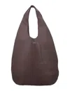 Apc Le Neige Grain Leather Tote Bag In Burgundy