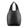 Apc A.p.c. Timeless Calf Leather Shoulder Bag With Subtle Gold Accents In Black