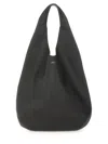 Apc Soft Grained Leather Slouchy Shoulder Bag In Black