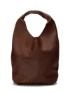 Apc A.p.c. Textured Brown Leather Shoulder Bag In Brown