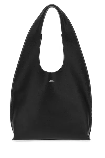 A.p.c. Black Le Neige Large Shoulder Bag
