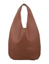 A.p.c. Le Neige Grained Leather Handbag Hazelnut Cow Tote In Brown