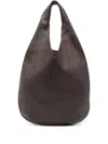 Apc Le Neige Grain Leather Tote Bag In Brown