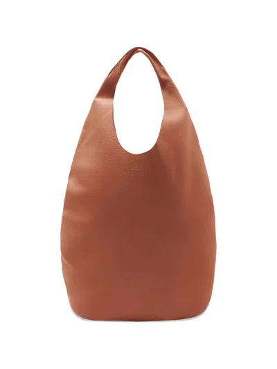 A.p.c. Le Neige Leather Tote Bag In Brown