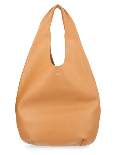 A.p.c. Le Neige Rounded Slouchy Tote Bag In Orange