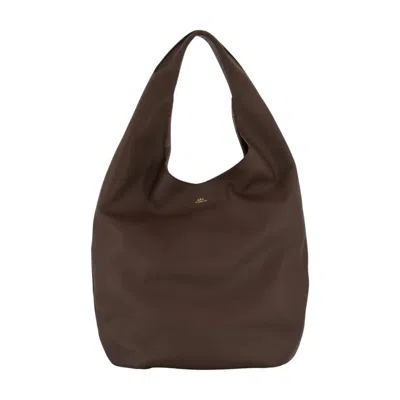 Apc A.p.c. Le Neige Shopper Bag In Brown