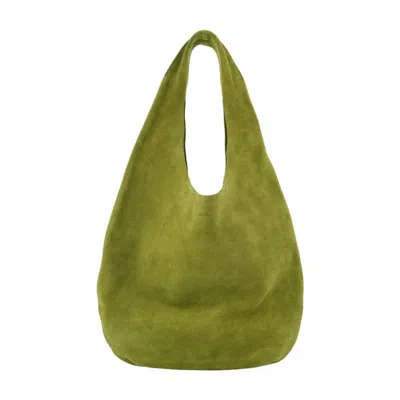 A.p.c. Le Neige Shopper Bag -  - Leather - Green In Pink