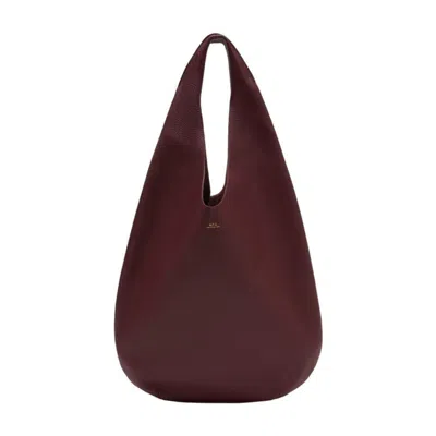 Apc A.p.c. Le Neige Shopper Bag In Burgundy