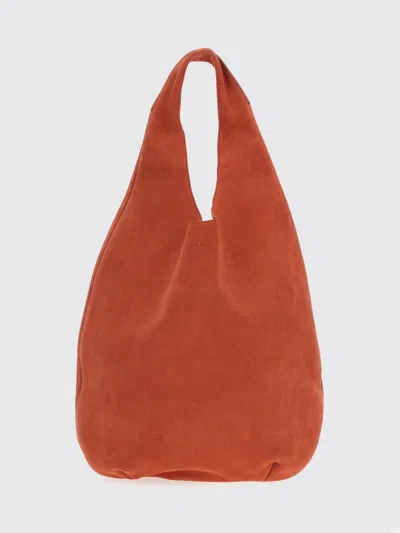 A.p.c. Le Neige Suede Leather Shoulder Bag With Rounded Shape And Flat Handle In Yellow