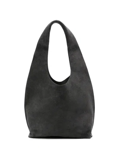 A.p.c. Le Neige Suede Tote Bag In Black