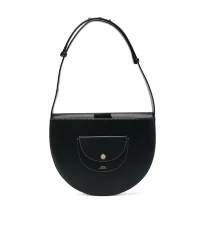 APC LE POCKET LEATHER SHOULDER BAG