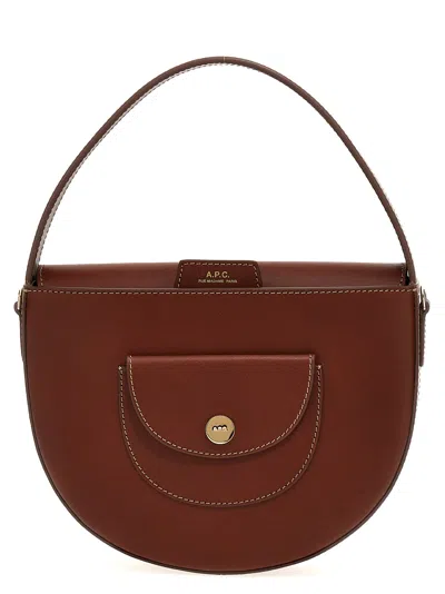 Apc Le Pocket Small Handbag In Brown