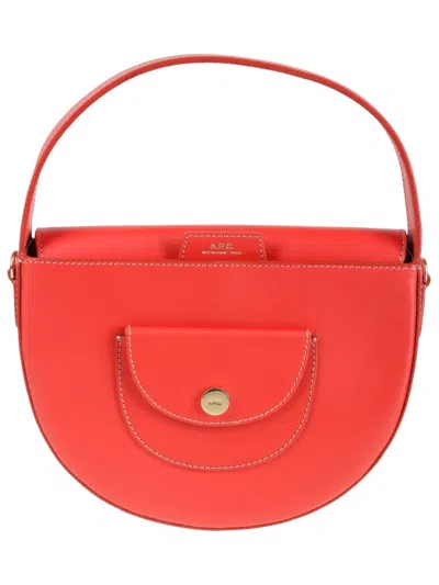 Apc A.p.c. Le Pocket Small Tote Bag In Red