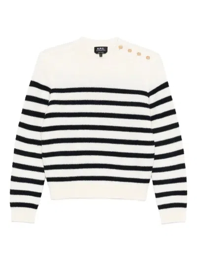 APC LEA STRIPED WOOL JUMPER