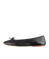 Apc Leah Leather Ballerina Shoes In Black