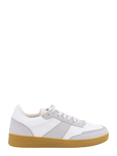 Apc Leather And Suede Trainers In White
