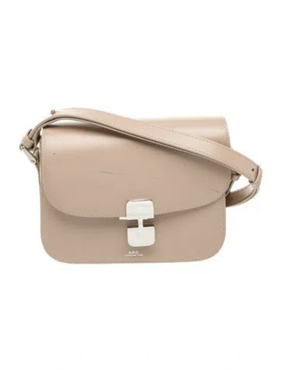 Pre-owned A.p.c. Leather Belt Bag In Neutral