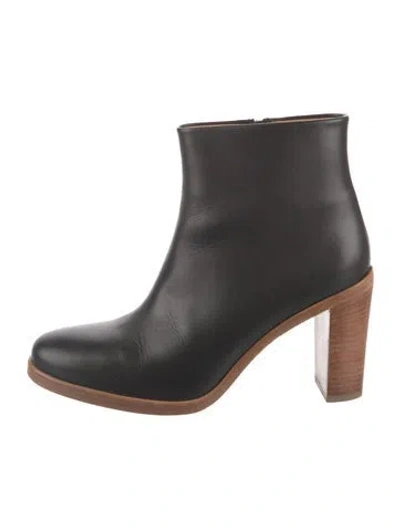 Pre-owned Apc Leather Boots In Black