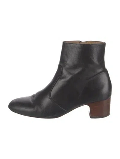 Pre-owned A.p.c. Leather Boots In Black