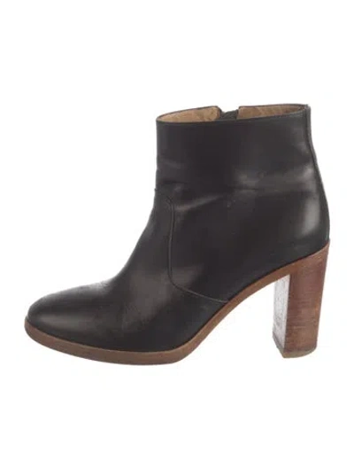 Pre-owned A.p.c. Leather Boots In Black