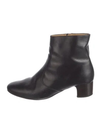 Pre-owned A.p.c. Leather Boots In Black