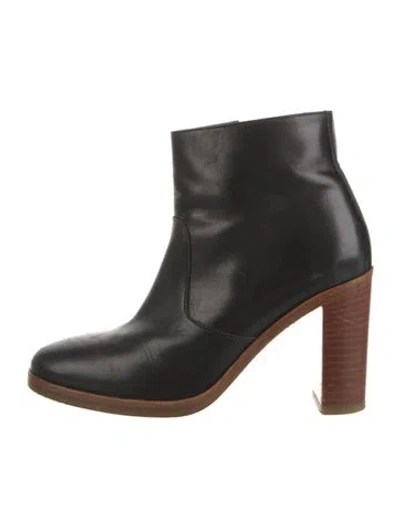 Pre-owned A.p.c. Leather Boots In Black