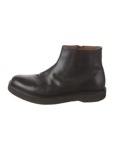 Pre-owned A.p.c. Leather Boots In Black
