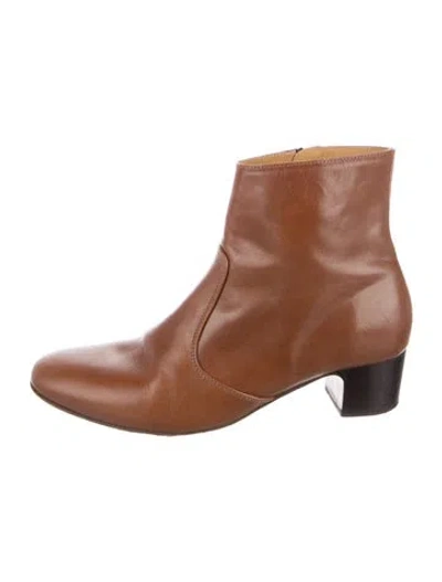 Pre-owned Apc Leather Boots In Brown