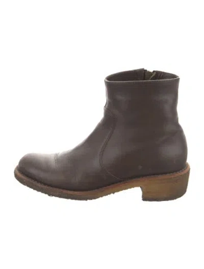 Pre-owned A.p.c. Leather Boots In Brown