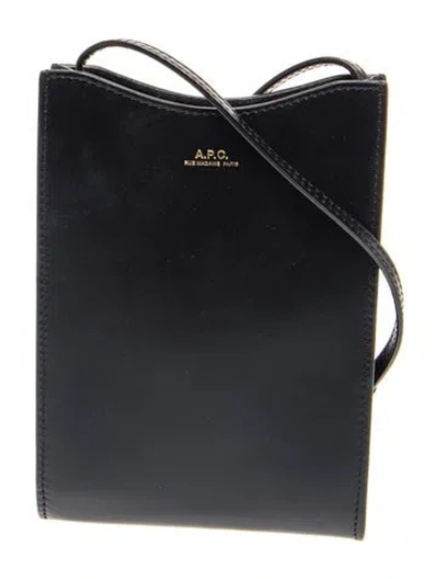 Pre-owned A.p.c. Leather Bucket Bag In Black
