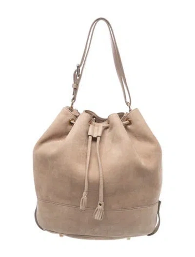 Pre-owned A.p.c. Leather Bucket Bag In Neutrals