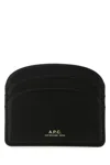 A.p.c. Leather Card Case In Black